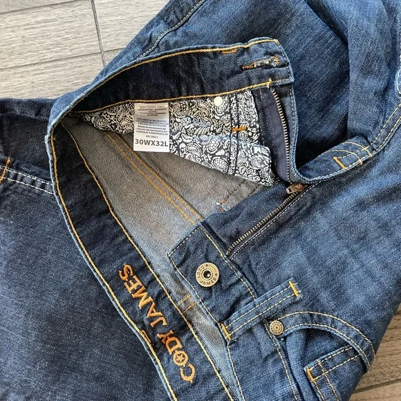 Cody James Men's Bootcut Jeans - Deep Blue - Picture 4 of 5